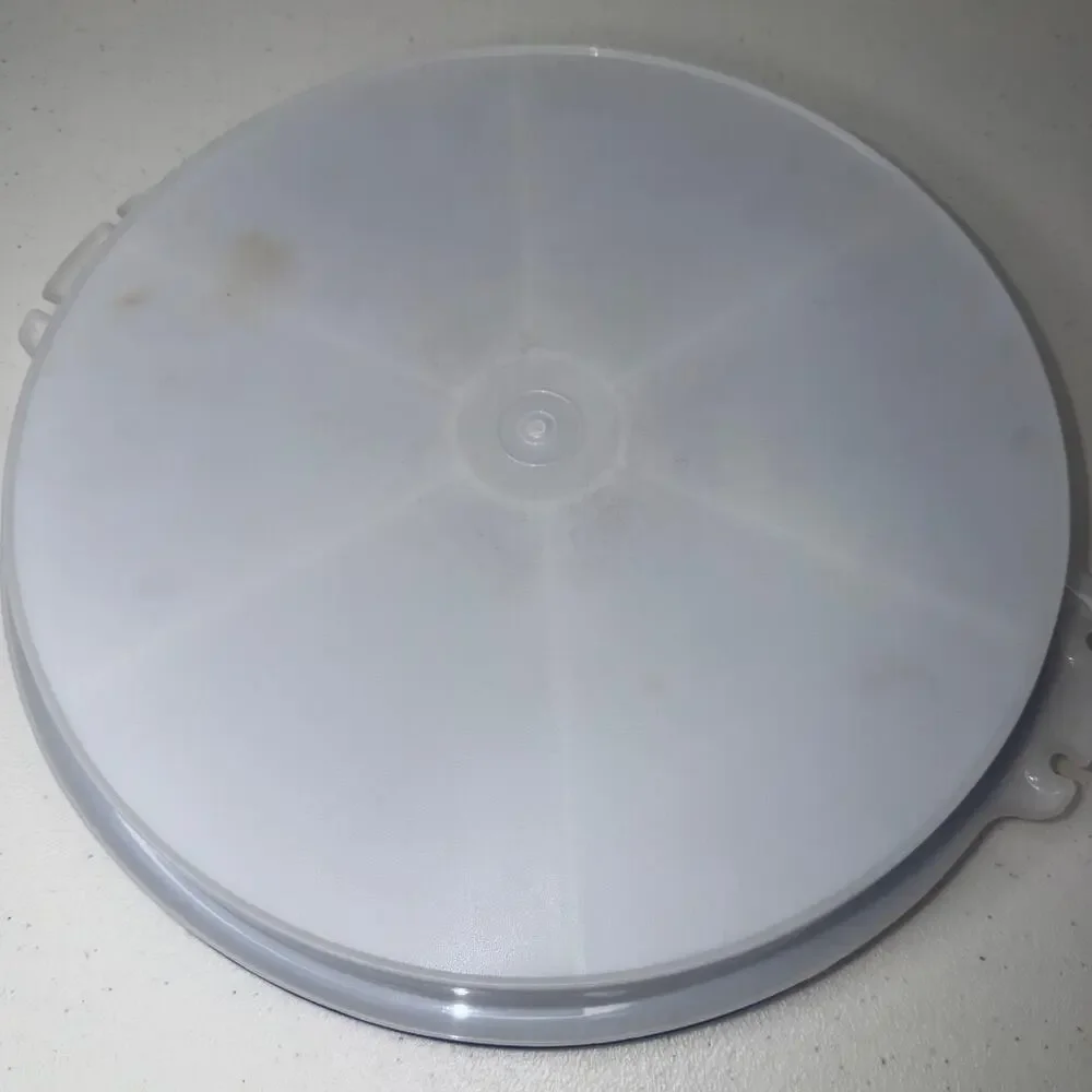 Vintage Blue Tupperware Divided Serving Tray Vegetables Snacks Lid